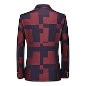 economico Blazer Stampati da Uomo-Per uomo Plaid Manica Lunga Collo ripiegato Vintage Affari Lavoro Abbigliamento da lavoro Uscire Bottoni Stampato