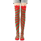preiswerte Weihnachtsmütze &amp; Zubehör-Weihnachtsmann Elf Strümpfe / Strumpfhosen Damen Weihnachten Silvester Heiligabend Weihnachten Erwachsene Weihnachten Silvester Socken