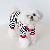 abordables Pijama-Perros Gatos Pijamas Moda Estilo lindo Invierno Suave Lavable Cómodo Navidad Exterior Casual Diario Ropa para perros for Bichón Frisé Caniche Pomerania Animal doméstico del bebé Mariposa