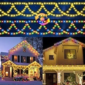 cheap Solar String Lights-Elegant Wedding Party Reception 40ft 380 LED Color Changing Fairy String Lights – Waterproof Indoor/Outdoor String Lights with Remote, 11 Modes for Garden, Holiday