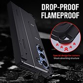 abordables Carcasas Samsung-Funda para teléfono Samsung Galaxy Z Fold 6 Z Fold 5 Z Fold 4 Z Fold 3 cubierta trasera con soporte de pie con protector de pantalla magnético color sólido PC