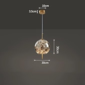 tanie Światła wysp-Żyrandol z kryształkami gipsowymi, metalowy, led, globle design, lampa wisząca, nordycki, luksusowy, nowoczesny, kreatywny, wiszący bar, sypialnia, lampka nocna, gabinet, lampa wisząca