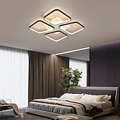 economico Lampade da soffitto-plafoniera a led design geometrico 48/75cm lampadario moderno a sospensione in metallo 4/6/8 teste lampada a sospensione a led plafoniera a sospensione creativa in nero per soggiorno ristorante bar