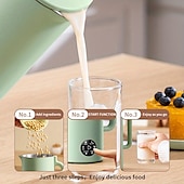 economico Elettrodomestici da cucina-Spremiagrumi portatile completamente automatico con interruttore di sicurezza con controllo touch e macchina per latte di soia da 350 ml &amp; miscelatore