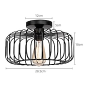 economico Lampade da soffitto-lampada da soffitto con montaggio a semi-incasso - lampade nere per corridoio, lampada da fattoria per cameretta dei bambini, camera dei bambini, camera da letto, cucina, corridoio, ingresso 110-240 V