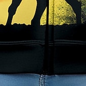 billiga Pojkens 3D-djur-Pojkar 3D Häst Huvtröja Kappa Ytterkläder Långärmad 3D-tryck Höst Vinter Mode Streetwear Häftig Polyester Barn 3-12 år Utomhus Ledigt Dagligen Normal