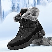 お買い得  冬と雪のブーツ-ファー裏地付きメンズ断熱冬用スノーブーツ - 寒い天候や雪の降る条件に適した防水、滑り止めアウトドアブーツ
