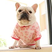 billiga Pyjamas-Hund Katt Tröja Pyjamas Mode söt stil Vinter Varm Mjuk Tvättbar Bekväm Utomhus Inomhus Ledigt / vardag Hundkläder for Bichon Frisé Pudel Pommeran valpen eller det lilla husdjuret Fjäril