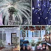 cheap Solar String Lights-Elegant Wedding Reception Party 1000/500/300/200/100/50/30LED Solar String Light, 8 Modes, Solar Christmas Lights Waterproof for Gardens, Wedding, Party, Homes, Christmas Tree, Curtains, Outdoor