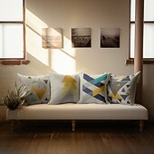 cheap Geometric Style-Geometry Double Side Cushion Cover 1PC Soft Throw Pillow Cover Cushion Case Pillowcase for Sofa Bedroom Livingroom Superior Quality Machine Washable  Outdoor Cushion for Sofa Couch Bed Chair