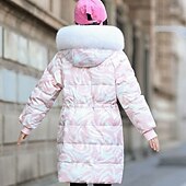 billiga Girl&amp;#39;s Downs &amp;amp; Pufferjacka-Barn Flickor Ner Pufferjacka för barn Aktiv Dragkedja Skola Täcka Ytterkläder 4-13 år Vinter Leopardlila leopardmönstrat*grönt Leopardmönstrat*rosa