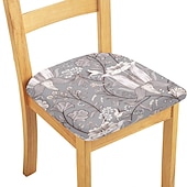 abordables Couverture de chaise de salle à manger-Housse de chaise de salle à manger housse de siège de chaise extensible en daim hydrofuge doux uni couleur unie durable lavable protecteur de meubles pour salle à manger fête