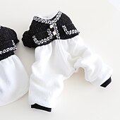economico Vestiti-Cane Gatto Tuta Vestito Moda Carino Inverno Morbido Lavabile Confortevole All&#039;aperto Casual Quotidiano Abbigliamento per Cani for Bichon Frisé Barboncino Volpino di Pomerania Cucciolo Papillon