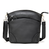cheap Crossbody Bags-Waterproof and Wear-resistant Genuine Leather Crossbody Bag for Women - Versatile Multi-layer Shoulder Bag with Clutch Design