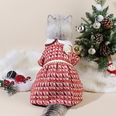 abordables Robes-Chien Chat Robe Mode Mignon Hiver Doux Lavable Confortable Noël Extérieur Halloween Décontracté Quotidien Vêtements pour Chiens for Bichon Frisé Caniche Spitz Nain Bébé Animal Papillon