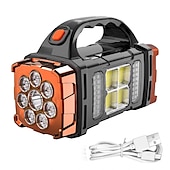 billige Lommelykter-bærbar solcellecampinglys - multifunksjonell LED-lommelykt for utendørs fotturer, strømbrudd - oppladbar og superlys