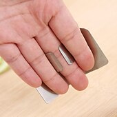 cheap Grills &amp; Outdoor Cooking-Stainless Steel Finger Hand Protector, Stainless Steel Finger Protector Finger Hand Not To Hurt Cut Safety Guard Finger Protection Tools Kitchen Cooking Tools