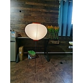 cheap LED Floor Lamp-Floor Lamps Modern Rice Paper Floor Lamp Tripod Iron Black Floor Lights Led Lamp for Living Room Study Bedroom Corner Stand Lights 110-240V