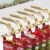 זול Christmas Bath-1 יחידת מחזיקי גרביים לחג המולד למעטפת מחזיקי גרביים מתכווננים להחלקה, קולב גרביים לקישוטים למסיבת חג המולד