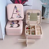 cheap Travel Bags-1PC Jewelry Box Waterproof Portable Mini Wearable leatherette PU(Polyurethane) PU Leather For Women&#039;s Casual Portable