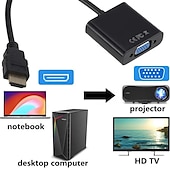 cheap Cables-1080P HDMI-compatible to VGA Adapter Digital to Analog Converter Cable For Xbox PS4 PC Laptop TV Box to Projector Displayer HDTV