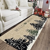 billiga julmattor och julmattor-juldekorationer trädområde matta halkfri xmas golvmatta sängbord vardagsrum sovrum inomhus utomhus