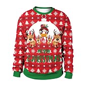 levne Vtipné vánoční mikiny a mikiny-Ježíšek Kapuce Pullover Vtipná vánoční mikina 3D tisk Tisk 3D Přední kapsa Grafika Pro Pro páry Pánské Dámské Dospělé Vánoce Karneval Plesová maškaráda 3D tisk Párty