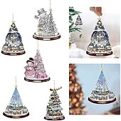 お買い得  装飾品-クリスマス装飾雪だるまクリスマスツリーペンダントクリエイティブ 2d アクリル装飾ぶら下げ装飾品農家の装飾
