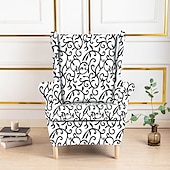 baratos Tampa da poltrona e capa de cadeira sem braço-Capa de poltrona de spandex para cadeira Strandmon, capa elástica anti-riscos para cadeira com encosto lateral, capa de cadeira com encosto jacquard removível lavável à máquina