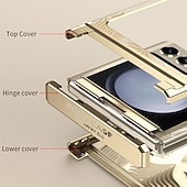 お買い得  サムスン用ケース-Samsung Galaxy Z Flip 6 Z Flip 5 Z Flip 4 Z Flip 3 用の電話ケース バックカバー ウルトラスリム ショックプルーフ ソリッドカラー PC