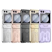 お買い得  サムスン用ケース-Samsung Galaxy Z Flip 6 Z Flip 5 Z Flip 4 Z Flip 3 用の電話ケース バックカバー ウルトラスリム ショックプルーフ ソリッドカラー PC