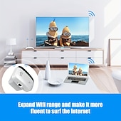 abordables Routers Wireless-Repetidor wifi de 300 Mbps, amplificador de señal wifi, amplificador wifi, repetidor wifi inalámbrico de largo alcance 802.11n, punto de acceso