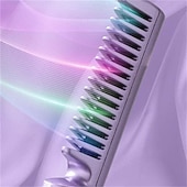 billige Personlig beskyttelse-2-i-1 rettetang til lat hår trådløst hår hot comb mini usb oppladbar rettetang krøllete hårpinne hurtigvarmende rettebørste for hjemreise-1 stk.
