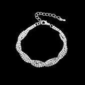 cheap Jewelry Sets-Jewelry Set 3pcs Copper Rhinestone 1 Necklace Earrings Bracelets Women&#039;s Vintage Fashion Simple Geometrical Geometric Jewelry Set For Party Wedding Guest Daily