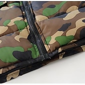 billiga Pojkars dunjacka och parka-Barn Pojkar Ner Hoodiejacka Ytterkläder Pufferjacka för barn Ensfärgat Långärmad Dragkedja Täcka Ledigt Bomull Förtjusande Dagligen Svart Armégrön Vår Höst 7-13 år