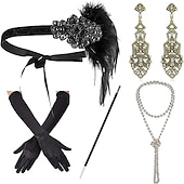 economico Accessori e altro-Anni 1920 Il grande Gatsby Abiti Il grande Gatsby Invitato al matrimonio Halloween Halloween Ricevimento di nozze Addio al Nubilato Adulti Guanti Orecchini Collana Tutte le stagioni