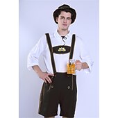 halpa Lederhosen-Oktoberfest-olut Asu Pusero / hame nahkahousuista Baijerin pariskunta Oktoberfestin pari Saksa München Niityt Miesten Perinteinen tyyli kangas Toppi Shortsit Hattu
