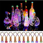 economico Striscie luci a batteria-elegante festa di nozze ricevimento 20 confezioni luci per bottiglie di vino 2m con tappo di sughero – mini luci a led a batteria per fai da te casa giardino festival decor