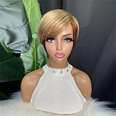 baratos Perucas de Qualidade Superior-peruca curta elegante e versátil com franja - perfeita para qualquer ocasião