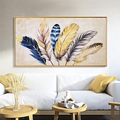 tanie Obrazy z martwą naturą-Handmade ręcznie malowany obraz olejny wall art nowoczesne abstrakcyjne pióro martwa natura krajobraz dekoracja wnętrz walcowane płótno bez ramki nierozciągnięte