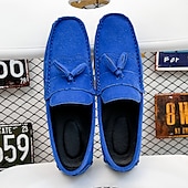 cheap Men&#039;s Slip-ons &amp; Loafers-Men&#039;s Green Suede Loafers – Casual Slip-On Moccasins with Non-Slip Sole for Driving &amp; Everyday Wear