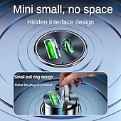 ieftine Kit Bluetooth Mașină/Hands-free-încărcător auto usb tip-c încărcare rapidă inel metalic mini încărcător auto priză brichetă adaptor accesorii auto