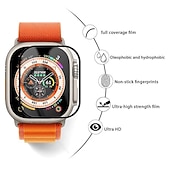 cheap Smartwatch Screen Protectors-Screen Protector Film for iWatch Ultra/Ultra 2 Series 9 8 7 6 SE 5 4 3 2 1 for Apple Watch 49mm 44mm 40mm  Soft / Tempered glass Protective Accessories（3/1pcs film）