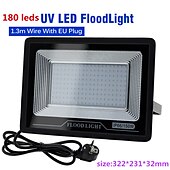 halpa Katuvalot-395nm led uv valonheitin 220v vedenpitävä lavan musta valo - 72/144/180 lediä disko- ja juhlavalaistukseen