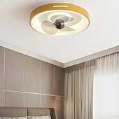 preiswerte Dimmbare Deckenleuchten-Deckenventilator mit Licht, dimmbar, 48 cm, Macaron, mehrfarbig, 360-Grad-Kopfschütteln, 6 Windgeschwindigkeiten, moderner Deckenventilator für Schlafzimmer, Wohnzimmer, ca &amp; Fernbedienung 110-240V