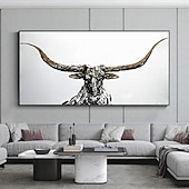 olcso Állatos festmények-mintura kézzel készített absztrakt állatok bika olajfestmények vászonra fal művészeti dekoráció modern kép lakberendezéshez hengerelt keret nélküli feszítetlen festmény