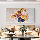 olcso Állatos festmények-mintura kézzel készített absztrakt állatok bika olajfestmények vászonra fal művészeti dekoráció modern kép lakberendezéshez hengerelt keret nélküli feszítetlen festmény