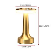 economico Lampade da tavolo-lampada da scrivania ricaricabile dimmerabile vintage a forma di manubrio lampada da scrivania in metallo senza fili