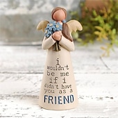 cheap Statues-Figurine Celebrating Friendship Room Home Decor Resin Angel Statue Sister Friend Decoration Valentines Day Gift