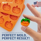 お買い得  ハロウィン-シリコンハロウィーン型: 18個のカボチャ型シリコン、各1.2インチ - ベーキングに最適 &amp;アンペア;冷凍、BPAフリー、シリコンかぼちゃ型、多用途、お祝いのおやつ、かぼちゃの形のお菓子に最適